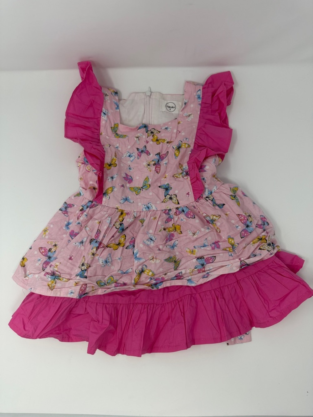 VanLuke Ruffle Butterfly Dress - Pink Multi - 3
